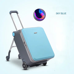 20 Inch Kids' Luggage Travel Bags for Children Suitcases on Wheels Child Travel Suitcase with Guardrails Rolling Luggage Case