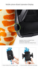 Travel Pillow with Mobile Phone Holder Lazy U-shaped Neck Support Cartoon Pillow with 360 Flexible Rotating Mobile Phone Holder