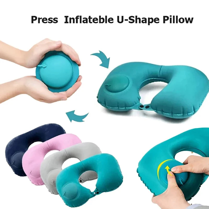 Inflatable Portable Neck Pillow for Travel and Trips