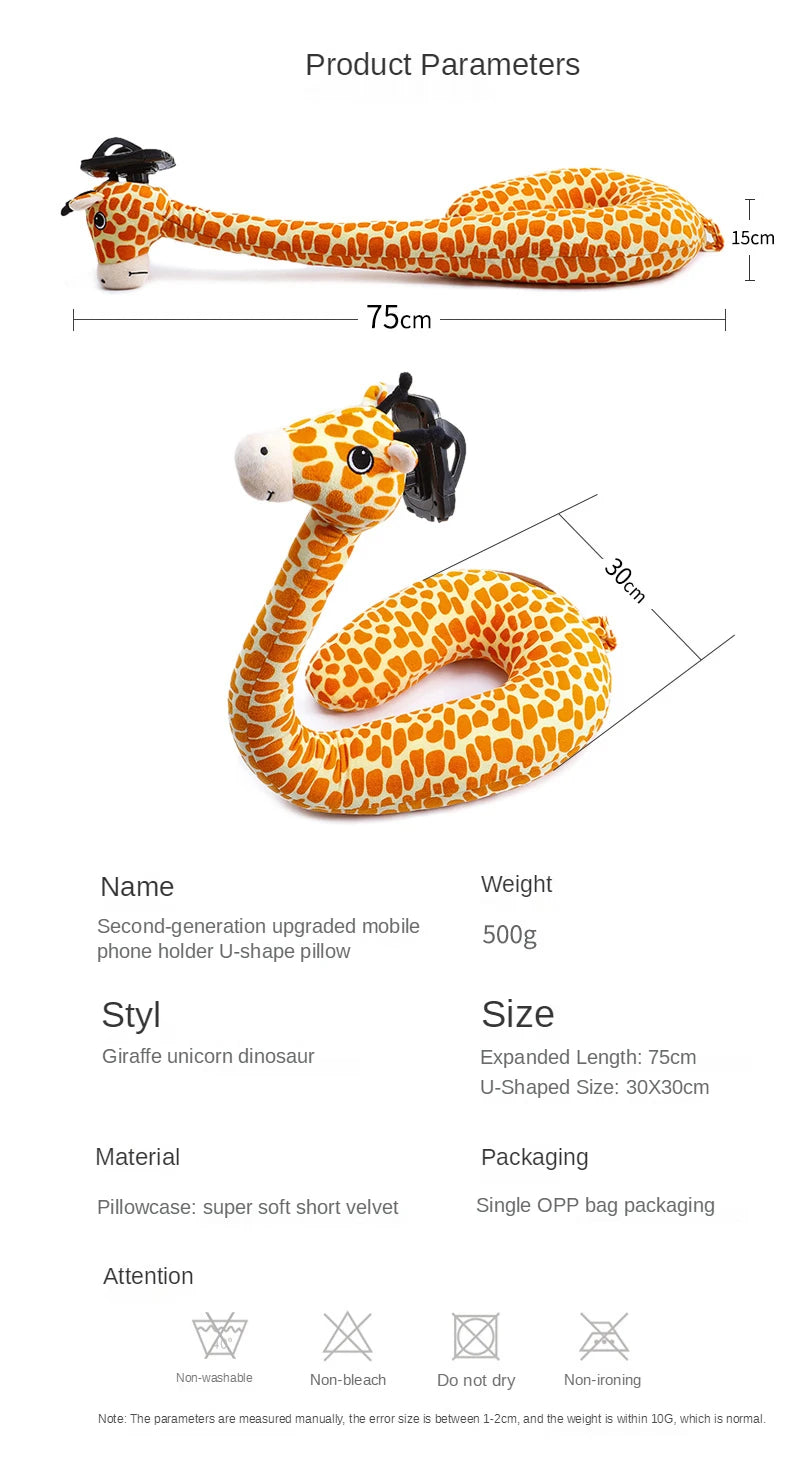 Travel Pillow with Phone Holder U Shaped Neck Support