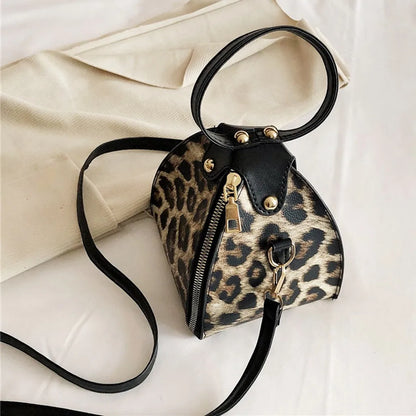 Fashion Women‘S Messenger Bag Creative Coin Purse Pu Leather Bag Trend Print Dumpling Shape Wallet Gift Shoulder Bags