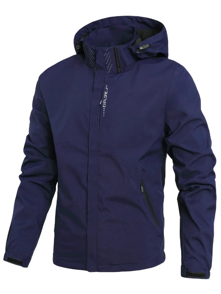 Men Waterproof Rain Jacket Lightweight Outer Hooded Outdoor Raincoat Hiking Windproof Jacket Climbing Outdoor Jackets Couple