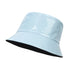 PU Leather Waterproof Hip Hop Bucket Hat for Men Women