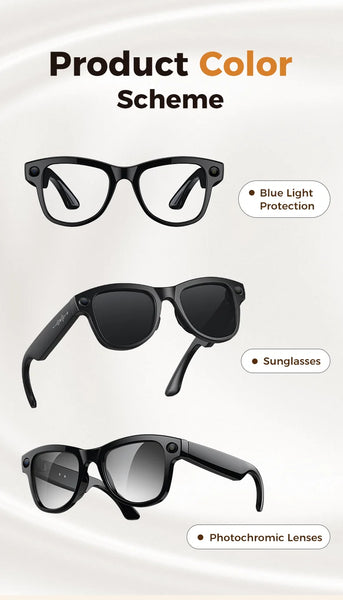 2026 New AI Smart Glasses 800W Camera 4K Ultra HD Video Recording Translation 3600mAh Charging Case AI Conversation 32GB Storage
