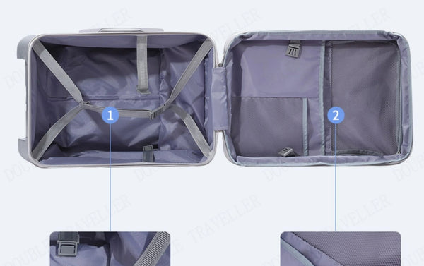 20 Inch Kids' Luggage Travel Bags for Children Suitcases on Wheels Child Travel Suitcase with Guardrails Rolling Luggage Case