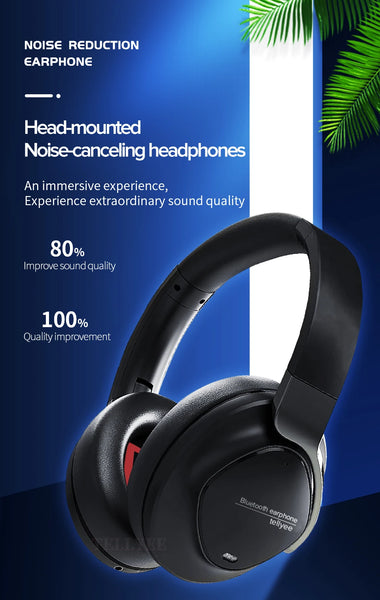 Noise-cancelling wireless Bluetooth headphones stereo 5.3 headphones high-quality wireless headphones Hifi sound effect headphon