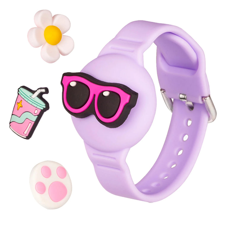 Airtag Bracelet for Kids Necklace ,Comfy Secure Air tags Wristband Kids Air Tag Necklace for Kids, Adults Kids AirTag Watch Band