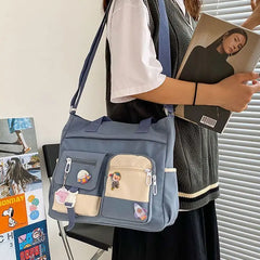 Nylon Waterproof Canvas Women Handbags Shoulder Bag Japanese Ladies Messenger Bag Student School Crossbody Bags for Girl Satchel