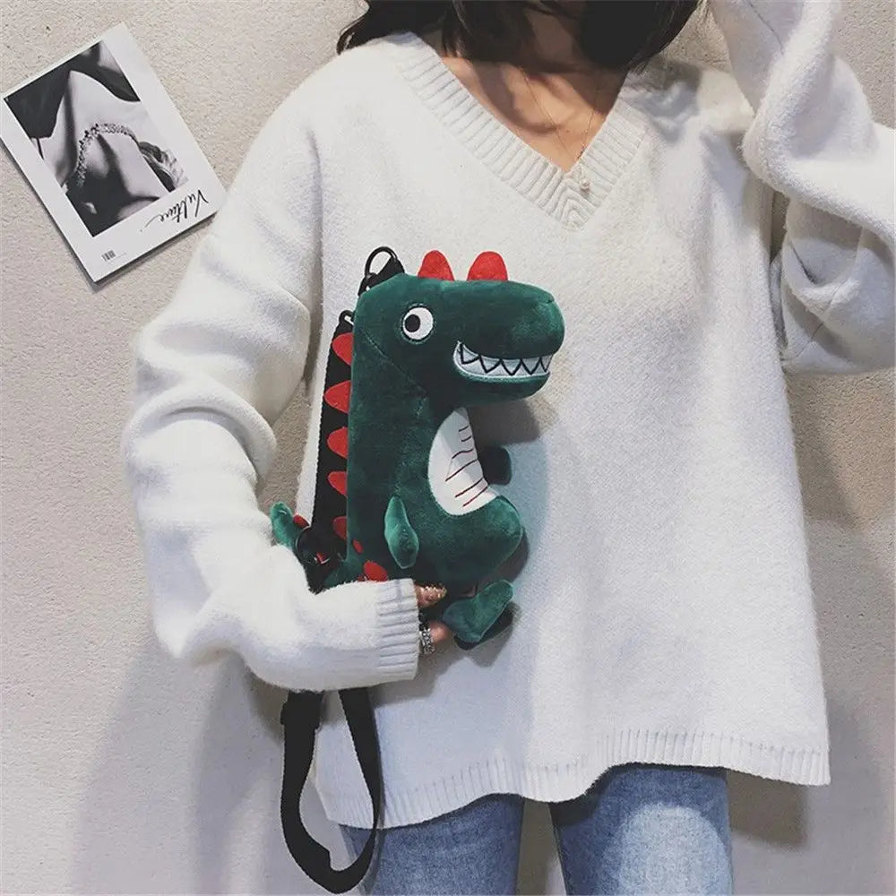 Cute Dinosaur Plush Backpack for Toddler Preschool Kids