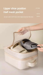 Travel Shoe Bag Storage Bag Washed Diagonal Breathable Mesh Multiple Pairs of Shoes Portable Shoe Box for Business Trips