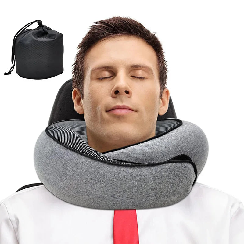 Memory Foam Travel Neck Pillow U Shaped Support Cushion
