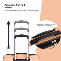 3 Piece Luggage Sets,PC Hardside Suitcase with Expandable,Spinner Wheels, TSA Lock,Carry on Luggage Set
