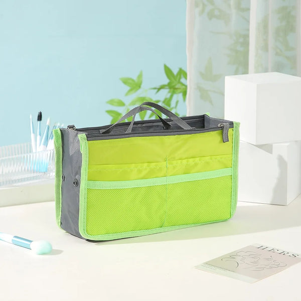 Multi Functional Large Capacity Makeup Bag Portable Double Zipper Toiletries Travel Storage Bag Mommy Bag Multi Pocket Cosmetic