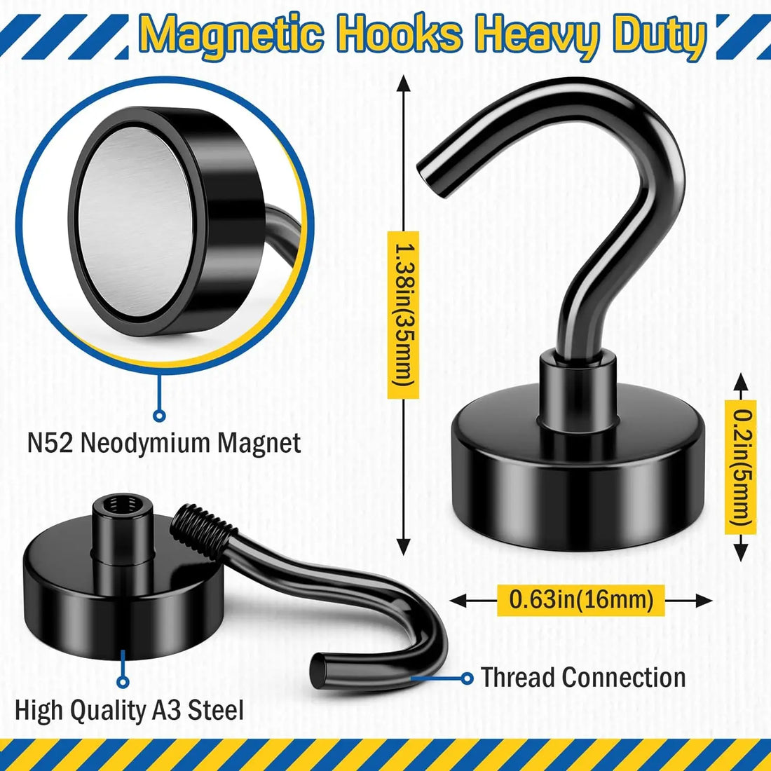 Strong Magnetic Hooks Neodymium Magnets For Storage