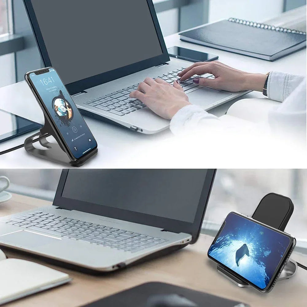 Wireless Charger Mount Qi Fast Charging Pad Type C