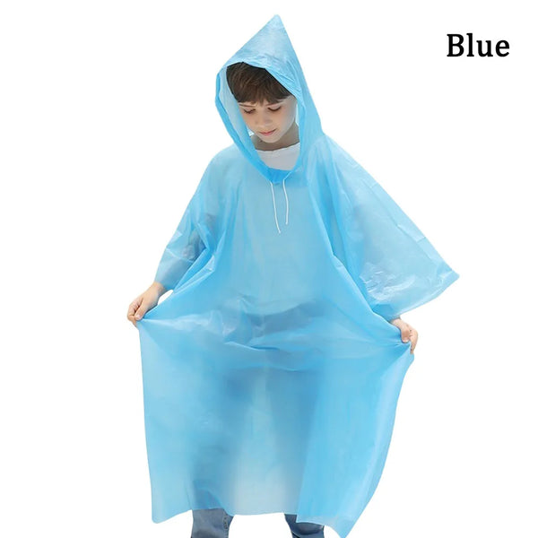 1pcs Disposable Raincoat Children Raincoat Outdoor Travel Raincoat  Portable Rainwear Camping Hiking Travel Accessories
