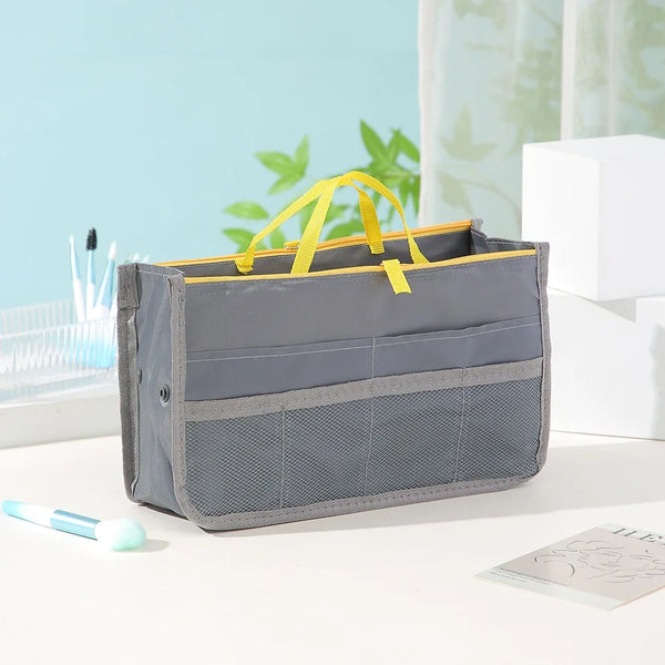 Multi Functional Large Capacity Makeup Bag Portable Double Zipper Toiletries Travel Storage Bag Mommy Bag Multi Pocket Cosmetic