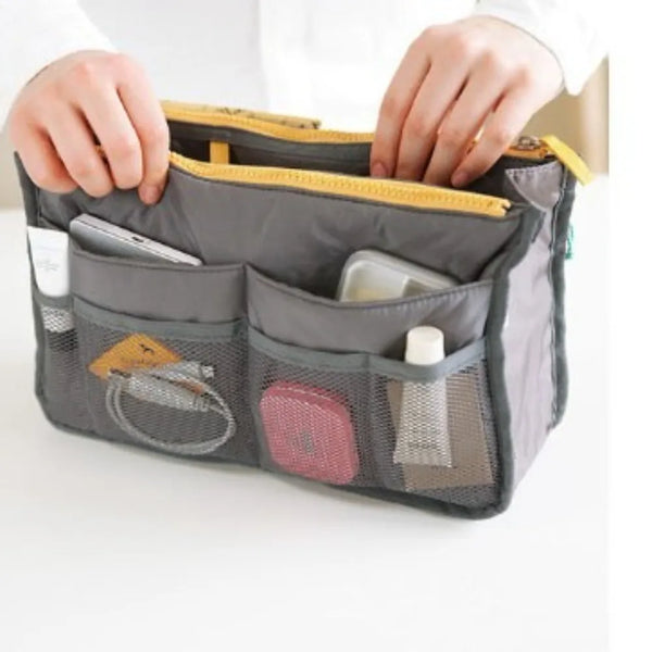Multi Functional Large Capacity Makeup Bag Portable Double Zipper Toiletries Travel Storage Bag Mommy Bag Multi Pocket Cosmetic