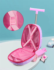 New cute skateboard suitcase scooter children's trolley luggage box 16 " boys and girls lovely carry-on bag student travel case