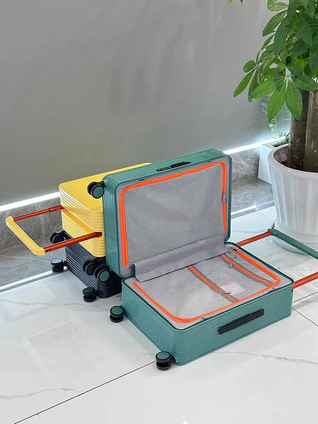 Wide pull suitcase, women's pull suitcase, men's travel suitcase, checked in box, 20 inches 24 inches boarding case, checked in