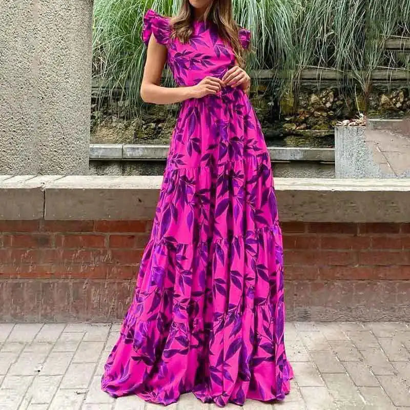 Vacation Women Floral Print Vestidos Summer Women&
