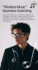 AI Smart Glasses 5 Million Pixels Recording Videos Photo Recognition Answer Translation 290mAh IP66 Waterproof Bluetooth Glasses
