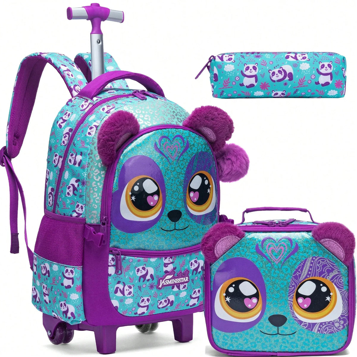 Kids Rolling Backpack with Wheels School Travel Bag