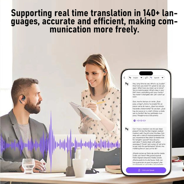 Smart Translation Earbuds  140+ Languages Real Time Wireless  Translator Earbuds Translation Headphones