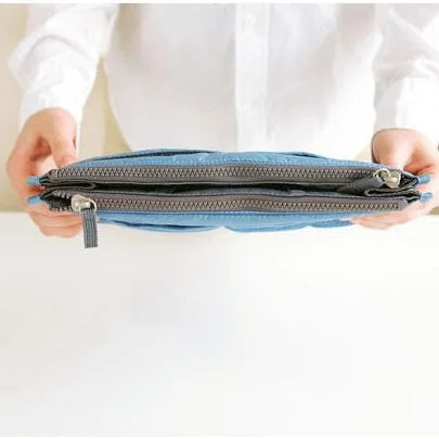 Multi Functional Large Capacity Makeup Bag Portable Double Zipper Toiletries Travel Storage Bag Mommy Bag Multi Pocket Cosmetic