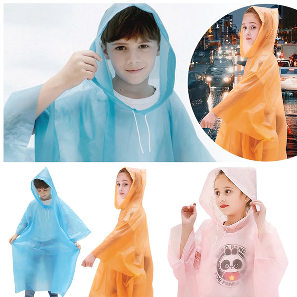 1pcs Disposable Raincoat Children Raincoat Outdoor Travel Raincoat  Portable Rainwear Camping Hiking Travel Accessories
