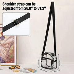 Transparent PVC Ladies Small Handbags Stadium Approved Women Clear Bag Fashion Waterproof Casual Simple Crossbody Shoulder Bags