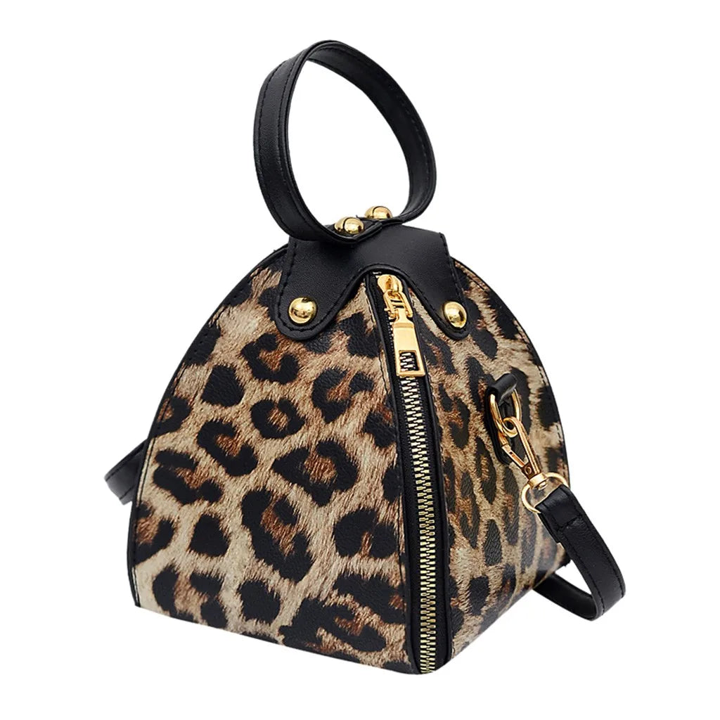 Fashion Women‘S Messenger Bag Creative Coin Purse Pu Leather Bag Trend Print Dumpling Shape Wallet Gift Shoulder Bags