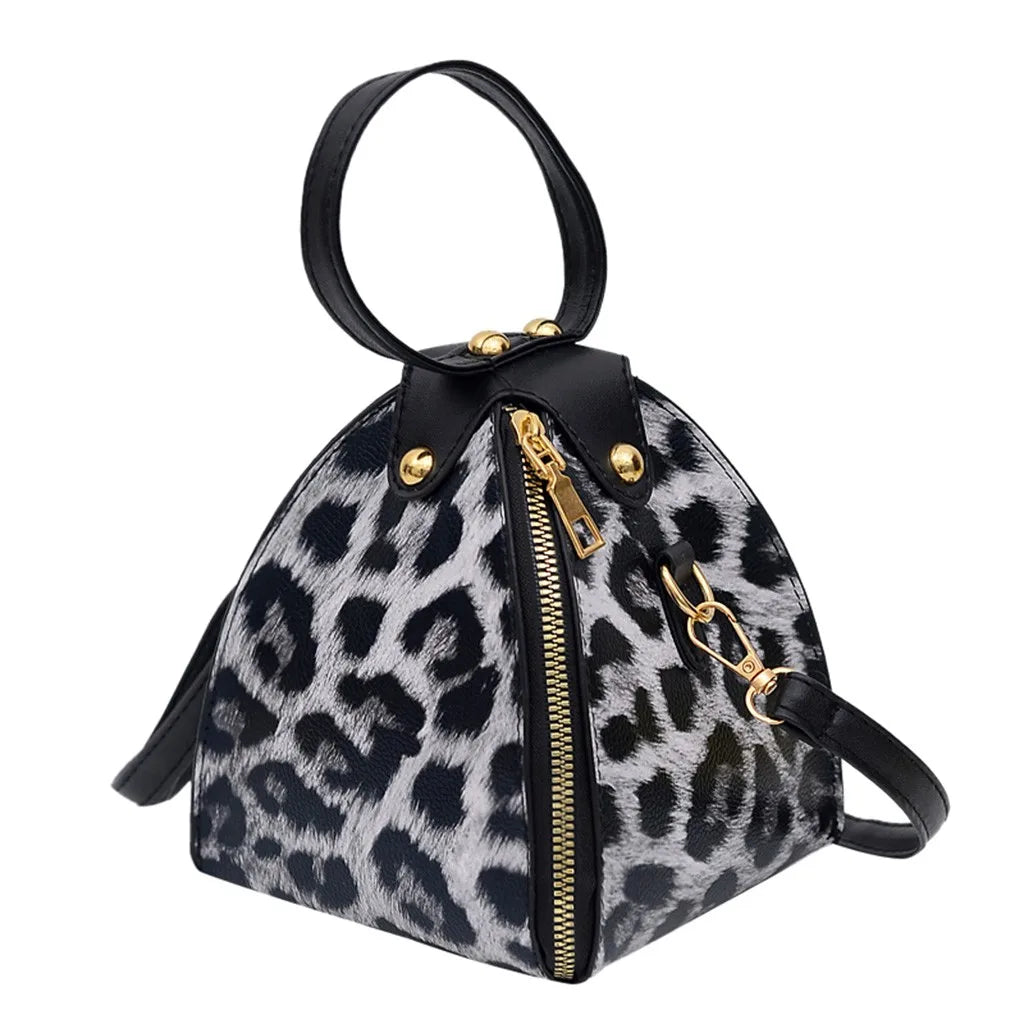 Fashion Women‘S Messenger Bag Creative Coin Purse Pu Leather Bag Trend Print Dumpling Shape Wallet Gift Shoulder Bags
