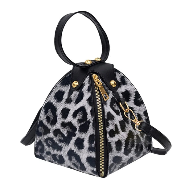 Fashion Women‘S Messenger Bag Creative Coin Purse Pu Leather Bag Trend Print Dumpling Shape Wallet Gift Shoulder Bags