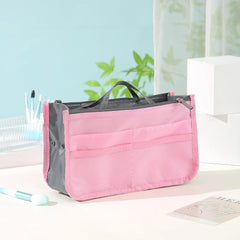 Multi Functional Large Capacity Makeup Bag Portable Double Zipper Toiletries Travel Storage Bag Mommy Bag Multi Pocket Cosmetic
