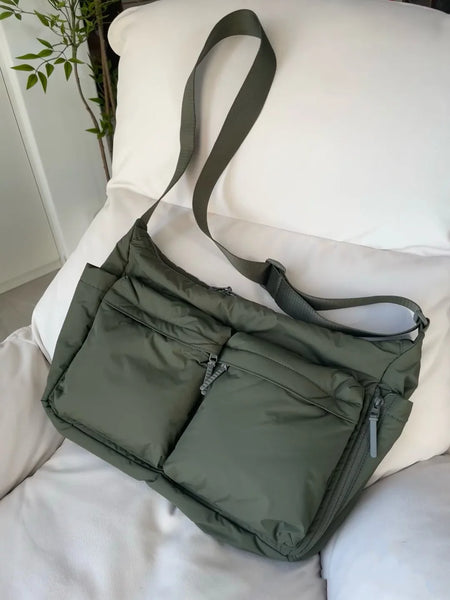 Casual Multi-pocket Messenger Bags for Women Fashion Nylon Shoulder Bag Ladies Large Handbags Female Travel Shopping Tote Purse