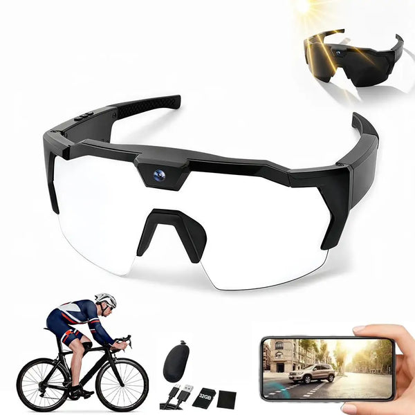 2026 AI Intelligent Glasses For Outdoor Cycling Windproof And Eye Protection Skiing Glasses High-definition Camera Photography