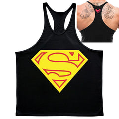Summer Fashion Trend Fitness Vest Men's Fitness Gym Clothing Fitness Printing Cool Street Shirt Running Casual Comfortable Vest