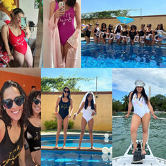 Women Bridal Bathing Suit Team Bride One-Piece Bachelorette Party Shower Hen Party Bridesmaid Swimsuit Girls Wedding Swimwear