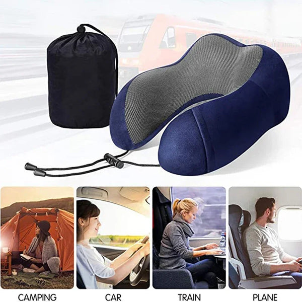 Travel Pillow U Shaped Neck Cushion Neck Cervical Airplane Pillow Support Travel Essentials for Travelling Rest Car Train Home