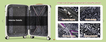 20 Inch Expandable Lightweight Luggage Suitcase Travel