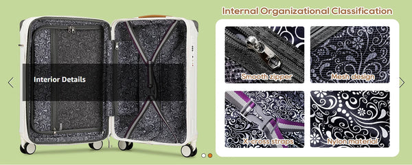 Joyway 20 inch Single Luggage Suitcase, Expandable Lightweight Durable, with Cup Holder, TSA Lock, Spinner Wheels