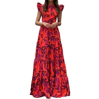 Vacation Women Floral Print Vestidos Summer Women&