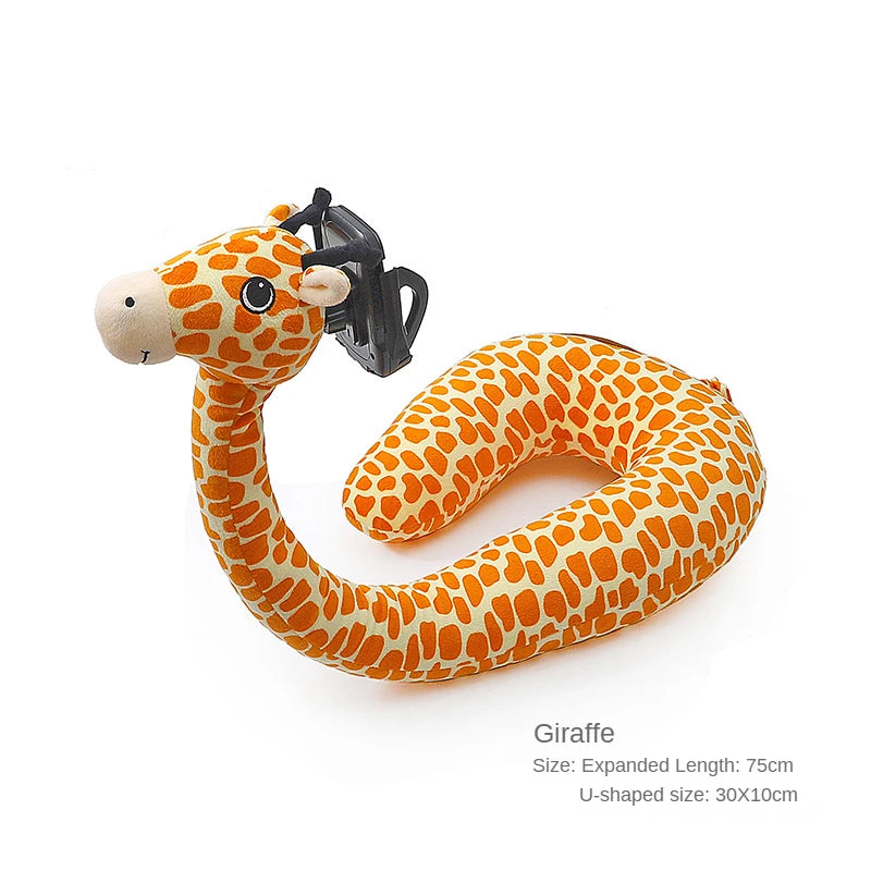 Travel Pillow with Phone Holder U Shaped Neck Support