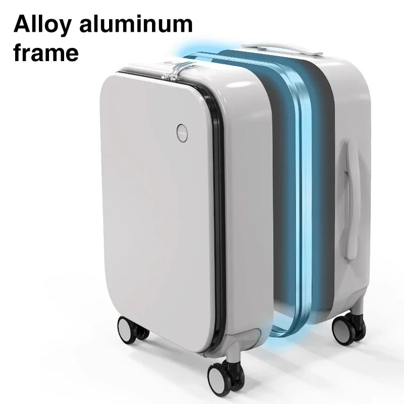 Aluminum Frame Carry On Rolling Luggage Suitcase