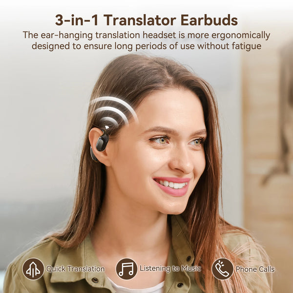 Translation Earbuds Real Time, 150 Languages  AI Translator Earbuds,Headset Interpretive Device for Business, Travel, Study