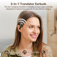 Translation Earbuds Real Time, 150 Languages  AI Translator Earbuds,Headset Interpretive Device for Business, Travel, Study