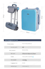 20 Inch Kids' Luggage Travel Bags for Children Suitcases on Wheels Child Travel Suitcase with Guardrails Rolling Luggage Case