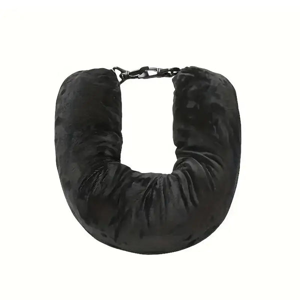 2-in-1 Travel Neck Pillow with Clothing Storage Bag – Soft U-Shaped Headrest, Fillable & Waterproof for Airplane Comfort