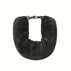 2-in-1 Travel Neck Pillow with Clothing Storage Bag – Soft U-Shaped Headrest, Fillable & Waterproof for Airplane Comfort